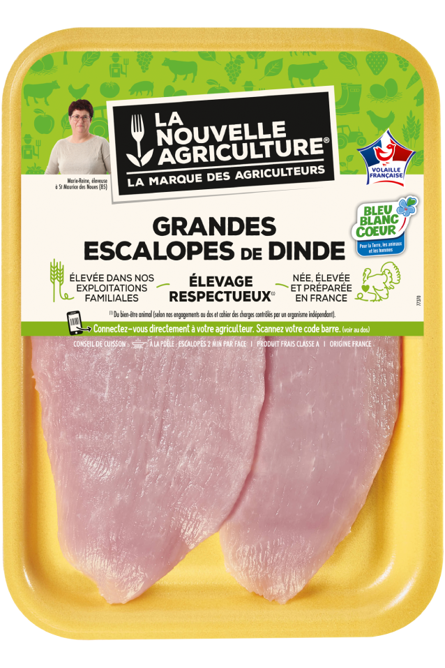 LES GRANDES ESCALOPES DE DINDE LA NOUVELLE AGRICULTURE®