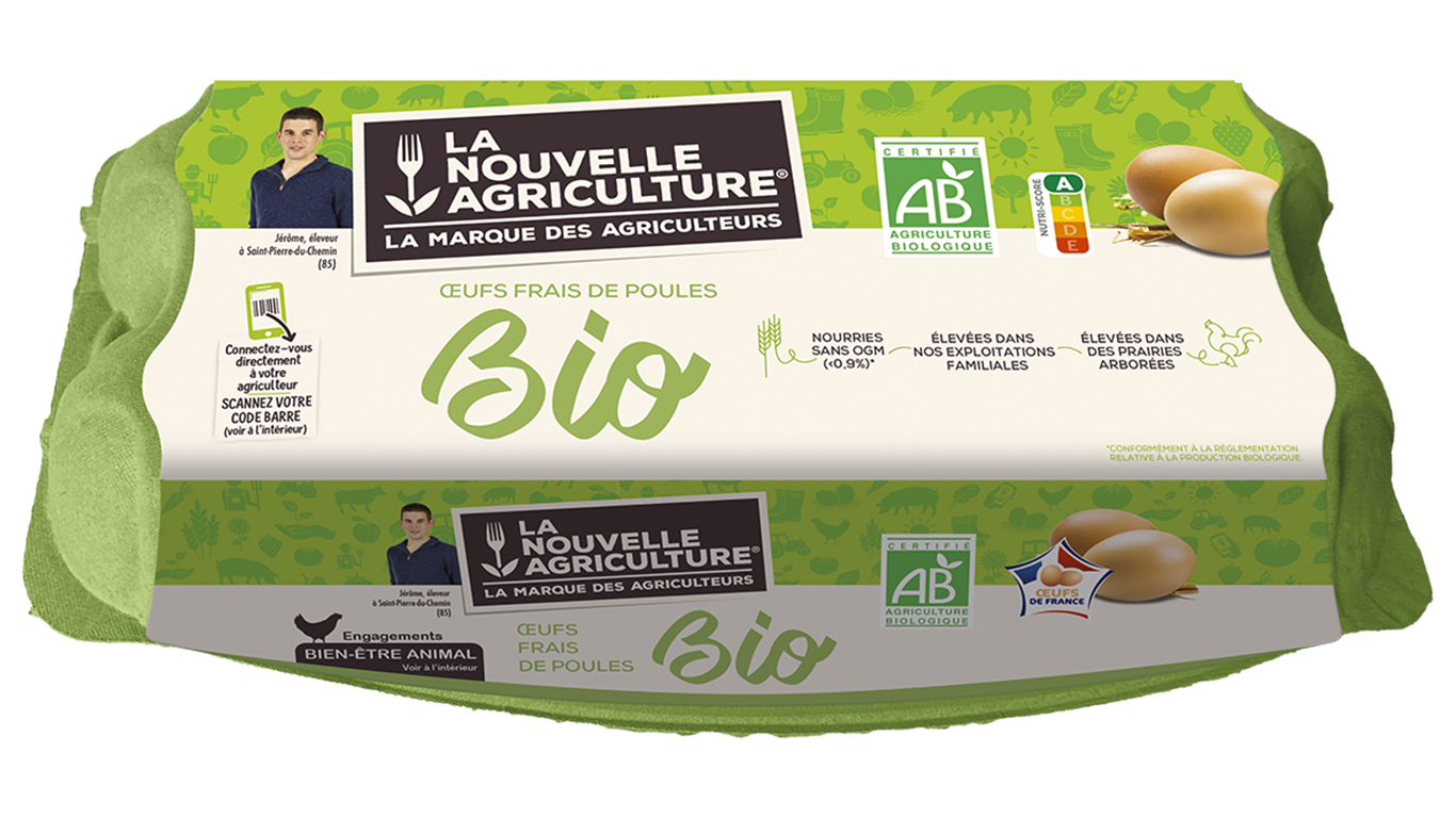 LES ŒUFS BIO LA NOUVELLE AGRICULTURE® - Boite X10