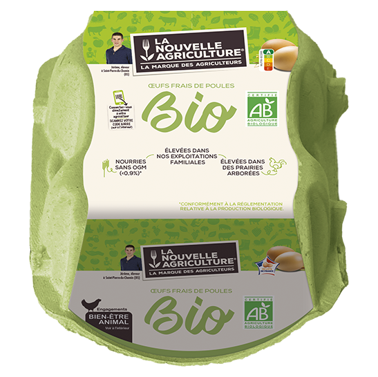 LES ŒUFS BIO LA NOUVELLE AGRICULTURE® - Boite X4