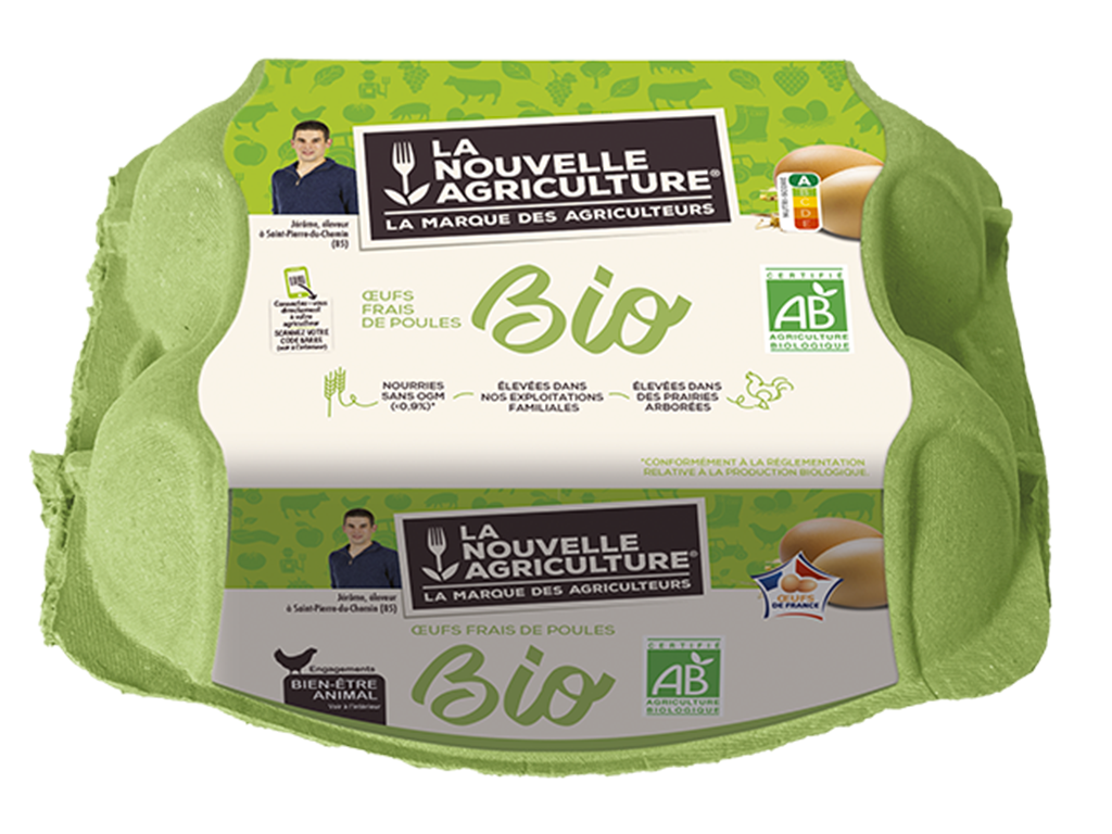 LES ŒUFS BIO LA NOUVELLE AGRICULTURE® - Boite X6