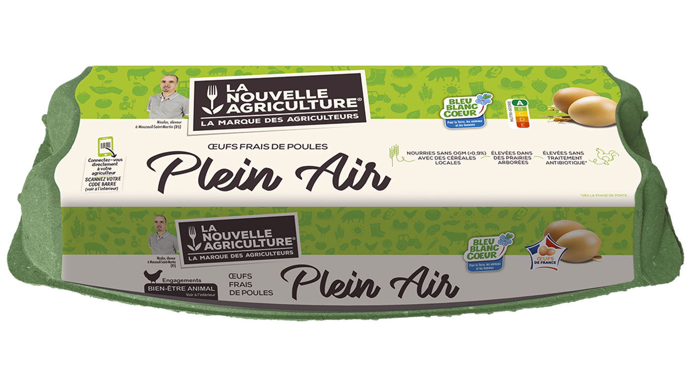 LES ŒUFS PLEIN AIR LA NOUVELLE AGRICULTURE® - Boite de 12
