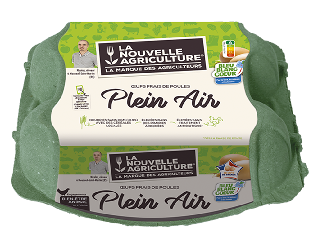 LES ŒUFS PLEIN AIR LA NOUVELLE AGRICULTURE® - Boite de 6