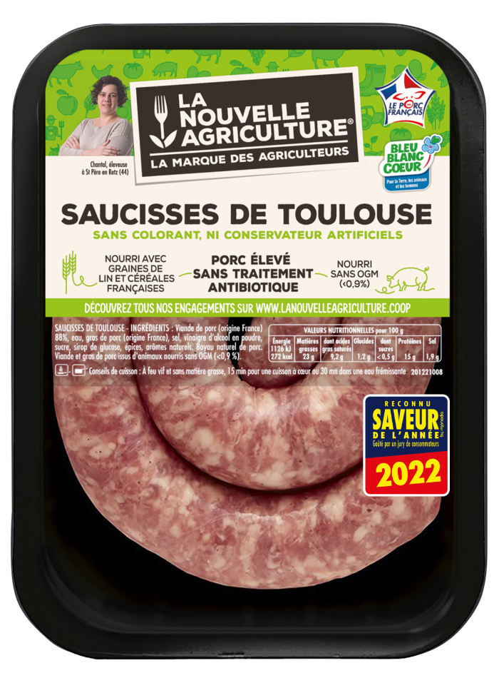 LA SAUCISSE DE TOULOUSE ENROULÉE LA NOUVELLE AGRICULTURE®