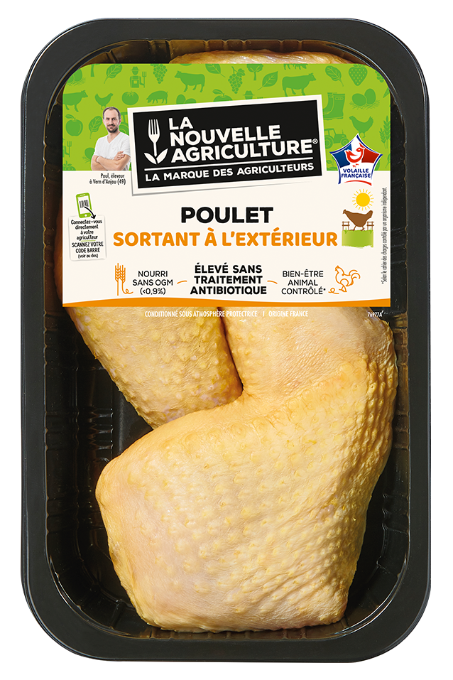LES CUISSES DE POULET SORTANT A L'EXTERIEUR LA NOUVELLE AGRICULTURE®