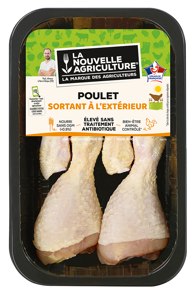 LES PILONS DE POULET SORTANT A L’EXTERIEUR LA NOUVELLE AGRICULTURE®