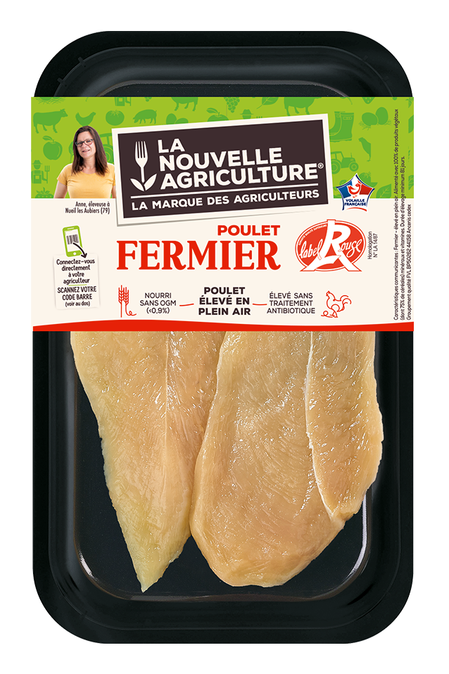 LES ESCALOPES DE POULET FERMIER LABEL ROUGE LA NOUVELLE AGRICULTURE®