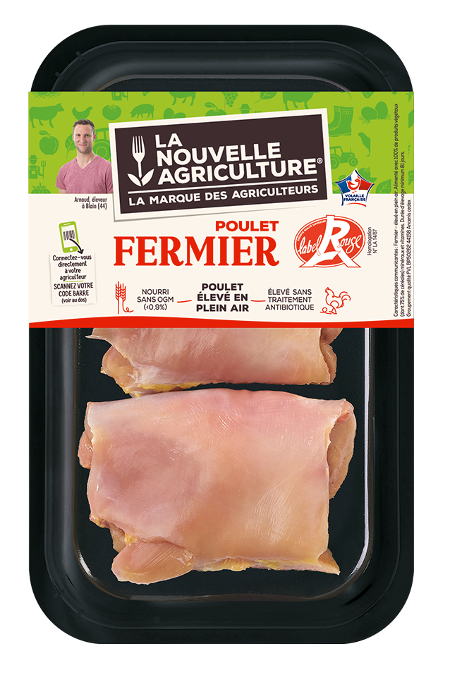 LES STEAKS DE POULET FERMIER LABEL ROUGE LA NOUVELLE AGRICULTURE®