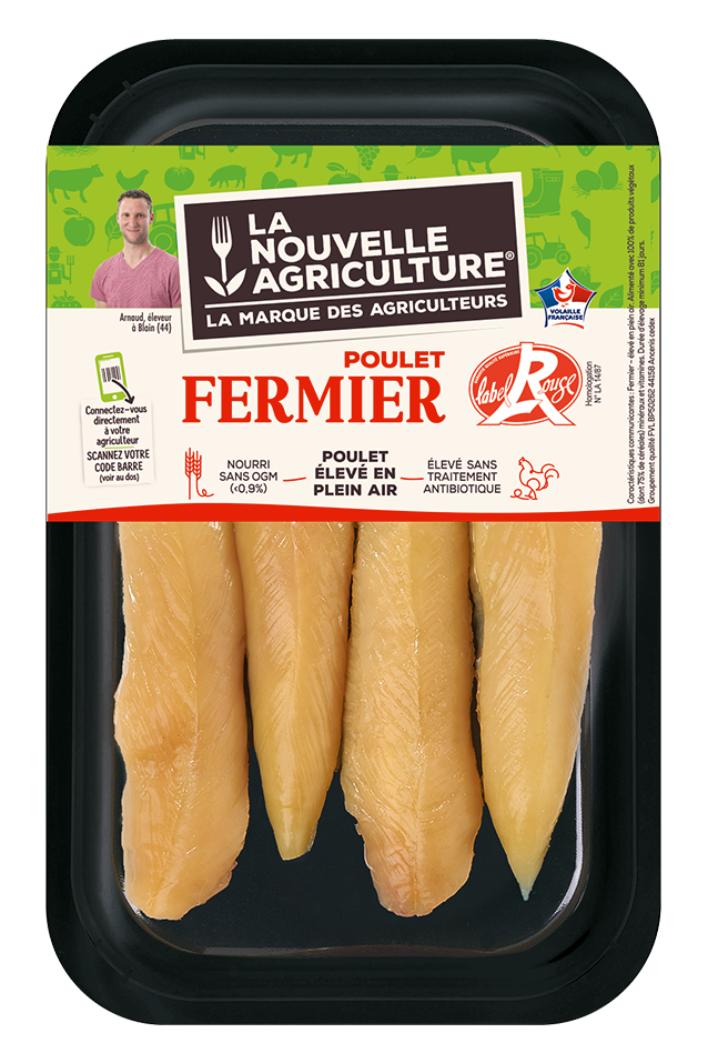 LES AIGUILLETTES DE POULET FERMIER LABEL ROUGE LA NOUVELLE AGRICULTURE®
