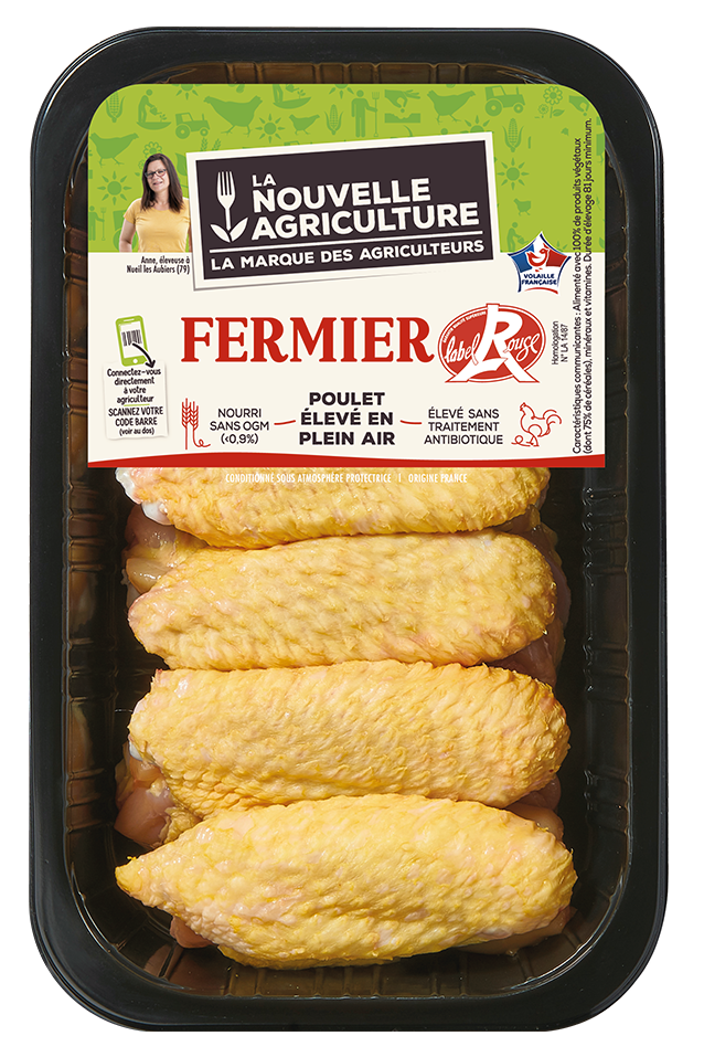 LES AILES DE POULET FERMIER LABEL ROUGE LA NOUVELLE AGRICULTURE®