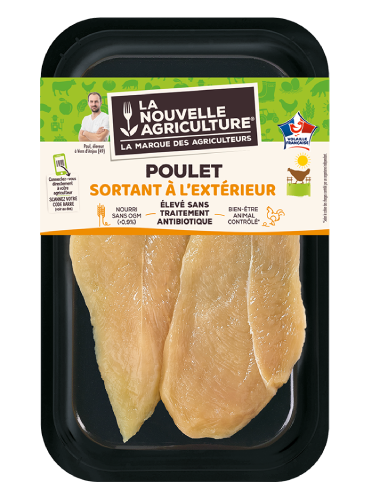 LES ESCALOPES DE POULET SORTANT A L’EXTERIEUR LA NOUVELLE AGRICULTURE®