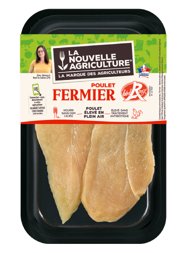 LES ESCALOPES DE POULET FERMIER LABEL ROUGE LA NOUVELLE AGRICULTURE®