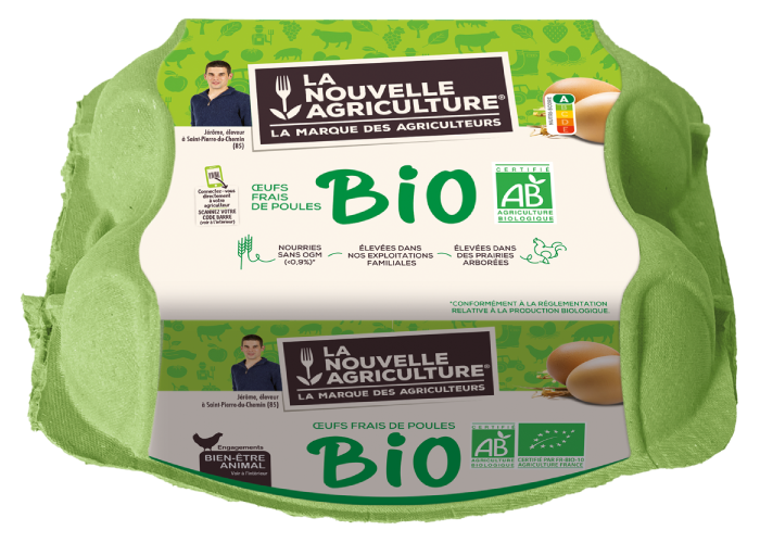 LES ŒUFS BIO LA NOUVELLE AGRICULTURE® X6