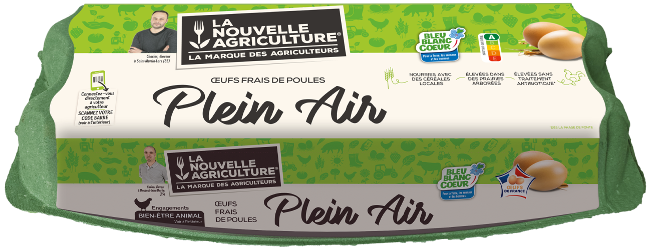 LES ŒUFS PLEIN AIR LA NOUVELLE AGRICULTURE® X12