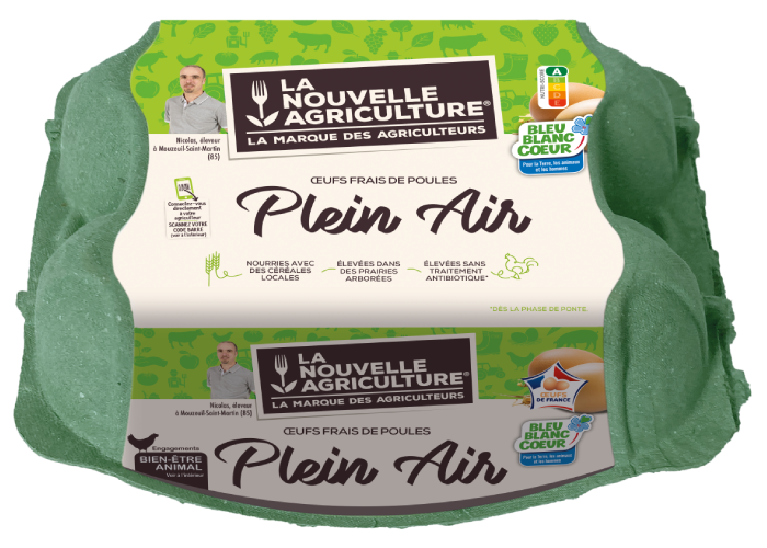 LES ŒUFS PLEIN AIR LA NOUVELLE AGRICULTURE® X6